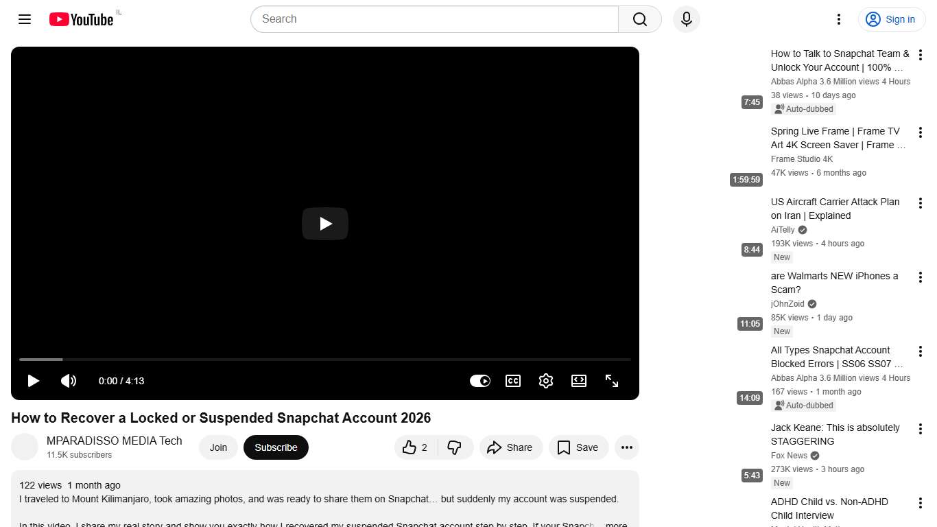 How to Recover a Locked or Suspended Snapchat Account 2026 - YouTube